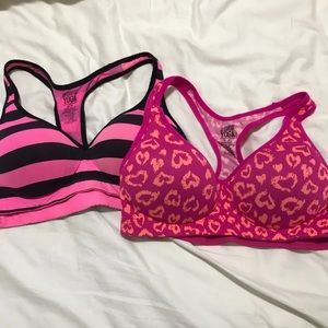 BUNDLE OF TWO PINK SPORTS BRAS